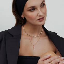 Lustrous Pendant Necklace Roségold