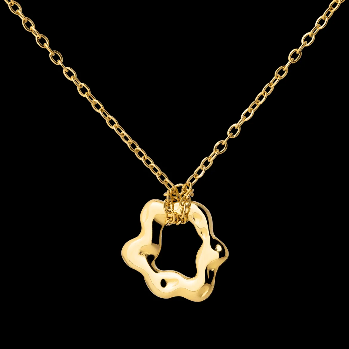 Melting Donut Necklace Gold
