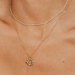 Melting Donut Necklace Gold