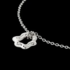 Melting Donut Necklace Silber
