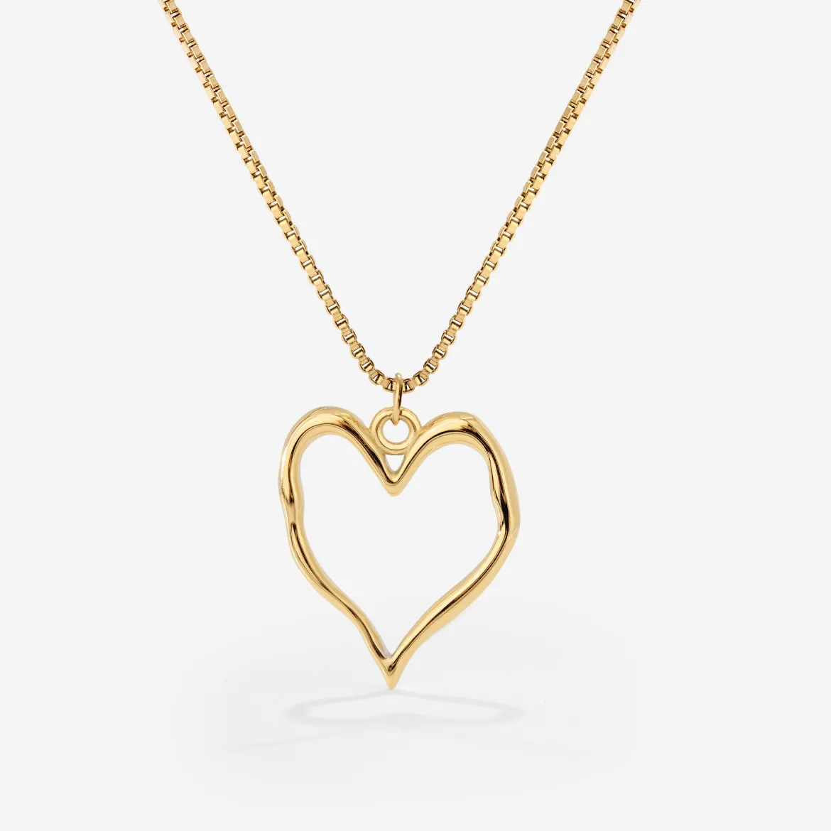Melting Heart Necklace Gold