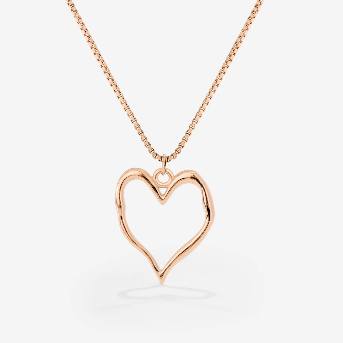 Melting Heart Necklace Roségold
