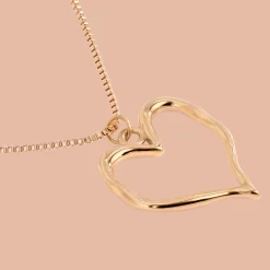 Melting Heart Necklace Roségold