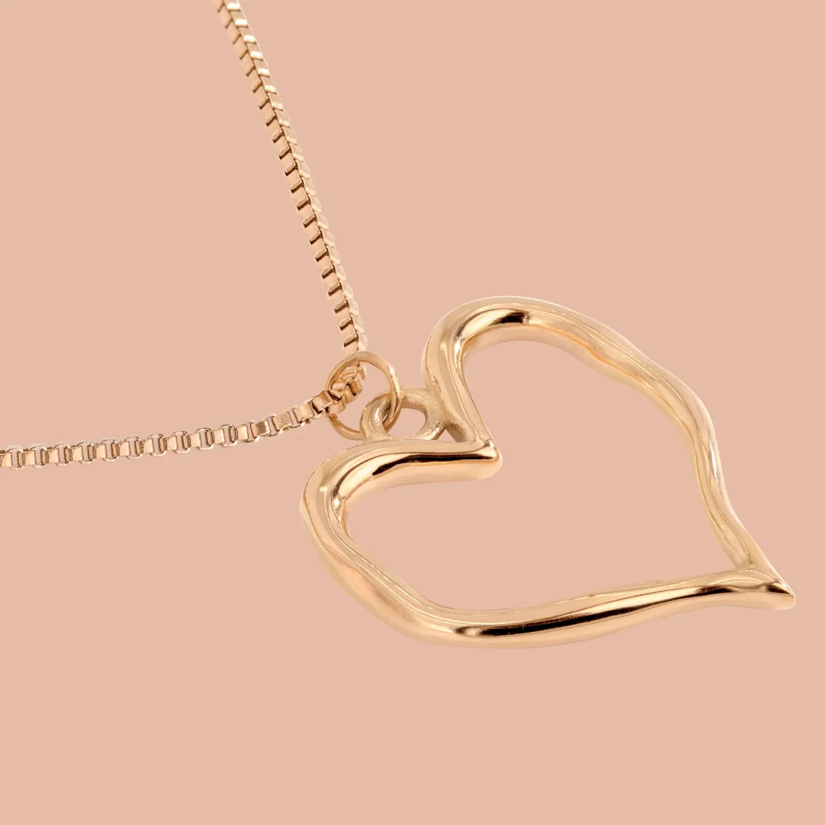 Melting Heart Necklace Roségold