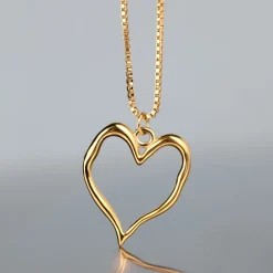Melting Heart Necklace Roségold