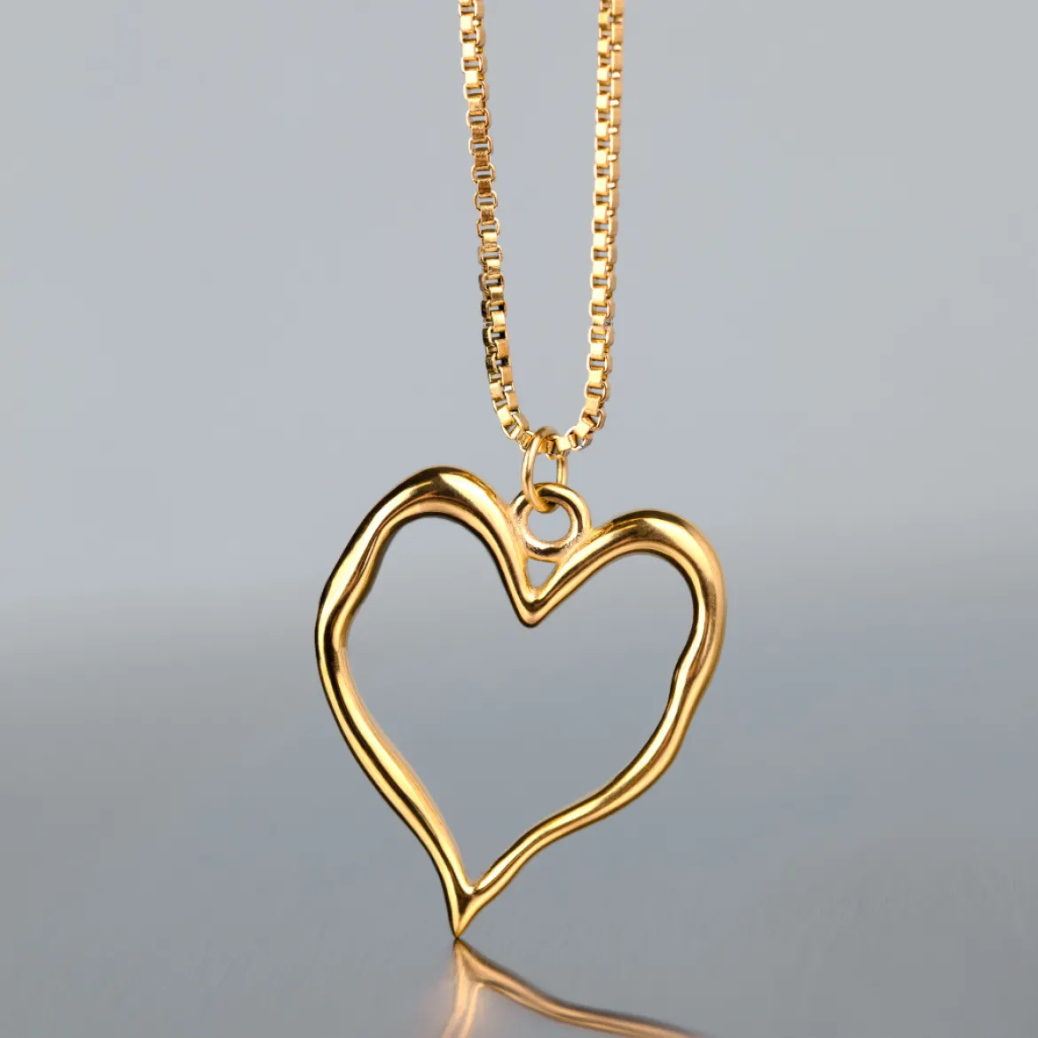 Melting Heart Necklace Roségold