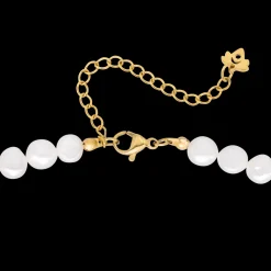 Melting Heart Pearl Necklace Gold