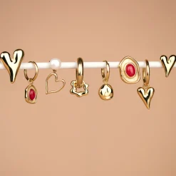 Melting Heart Pearl Studs Silber