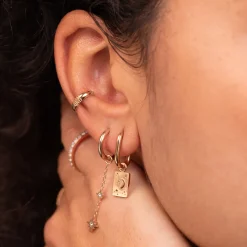 Midnight Lover Oval Hoops Baby Roségold