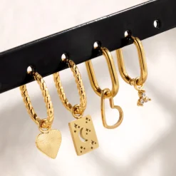 Midnight Lover Oval Hoops Baby Roségold