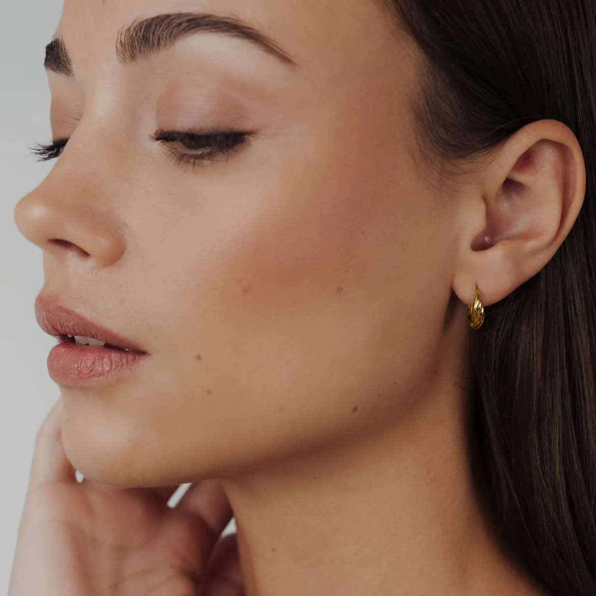Mini Twist Hoops Gold
