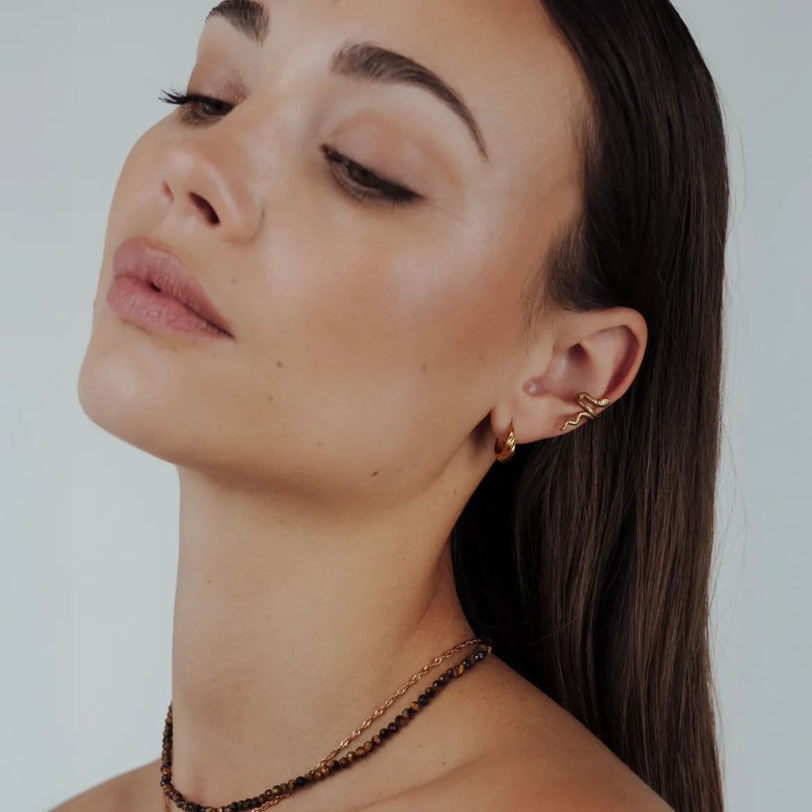 Mini Twist Hoops Roségold
