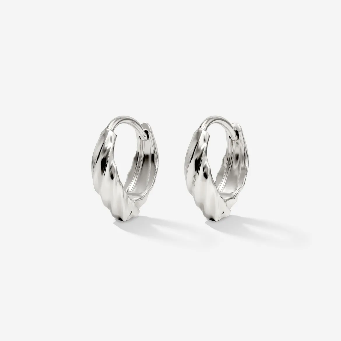 Mini Twist Hoops Silber