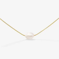 Minimalist Pearl Choker Gold