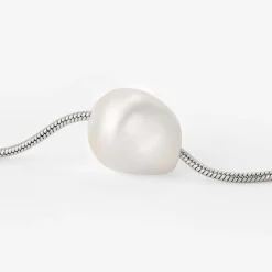 Minimalist Pearl Choker Silber