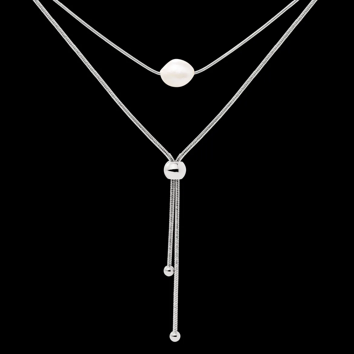 Minimalistic Elegance Necklace Bundle Silber