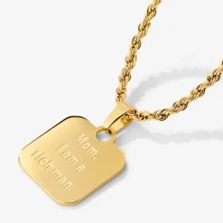 Mom, I am a rich man Necklace Gold