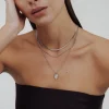 Monstera Leaf Necklace Silber