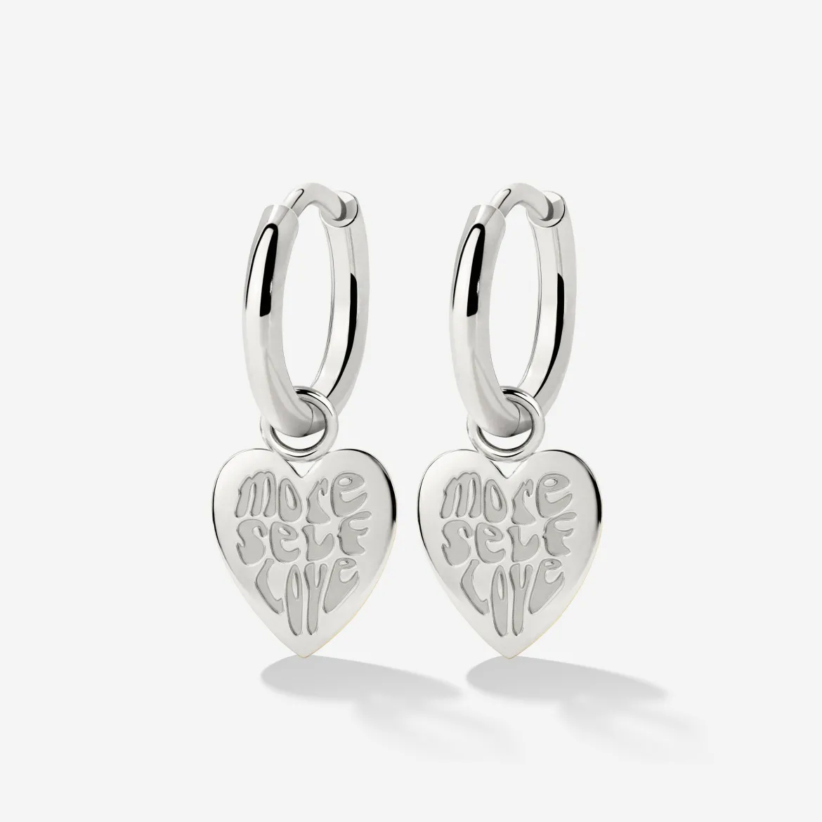 More Self-Love Hoop Set Small Silber