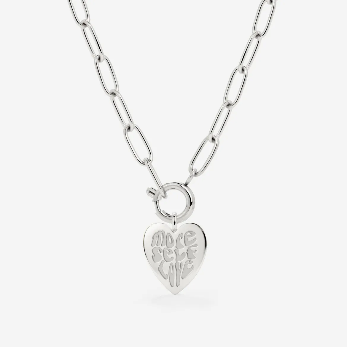 More Self-Love Oval Links Necklace Set Silber