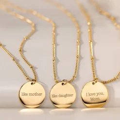 Mother u0026 Daughter Necklace Bundle Gold