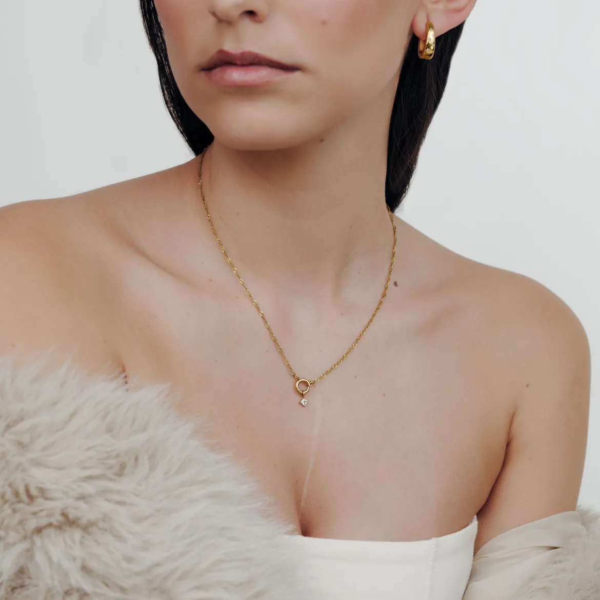 North Star Singapore Chain Necklace Set Gold