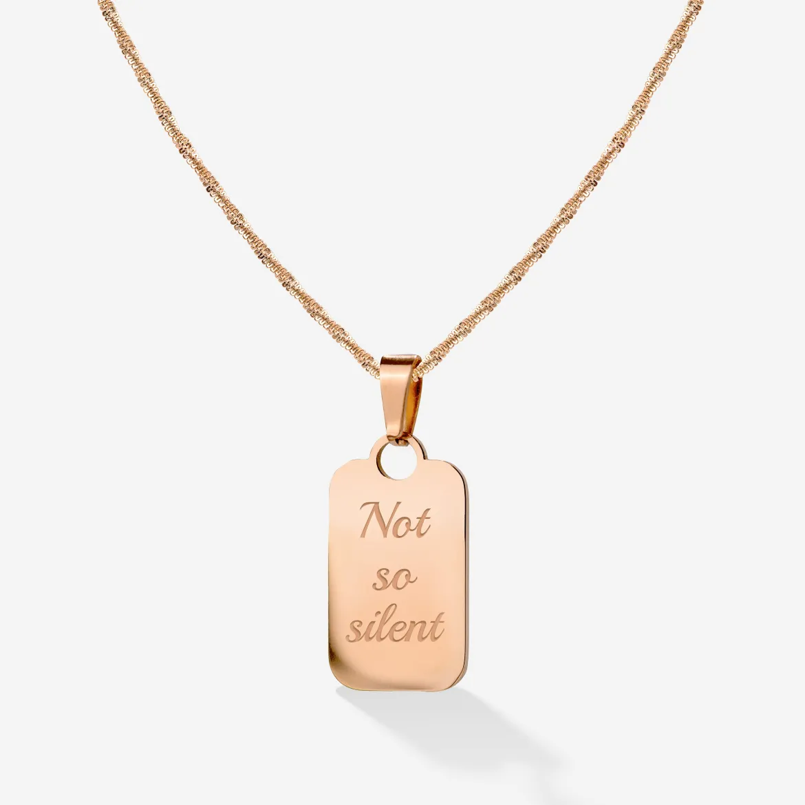 Not so silent Necklace Roségold