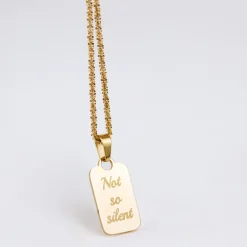Not so silent Necklace Roségold
