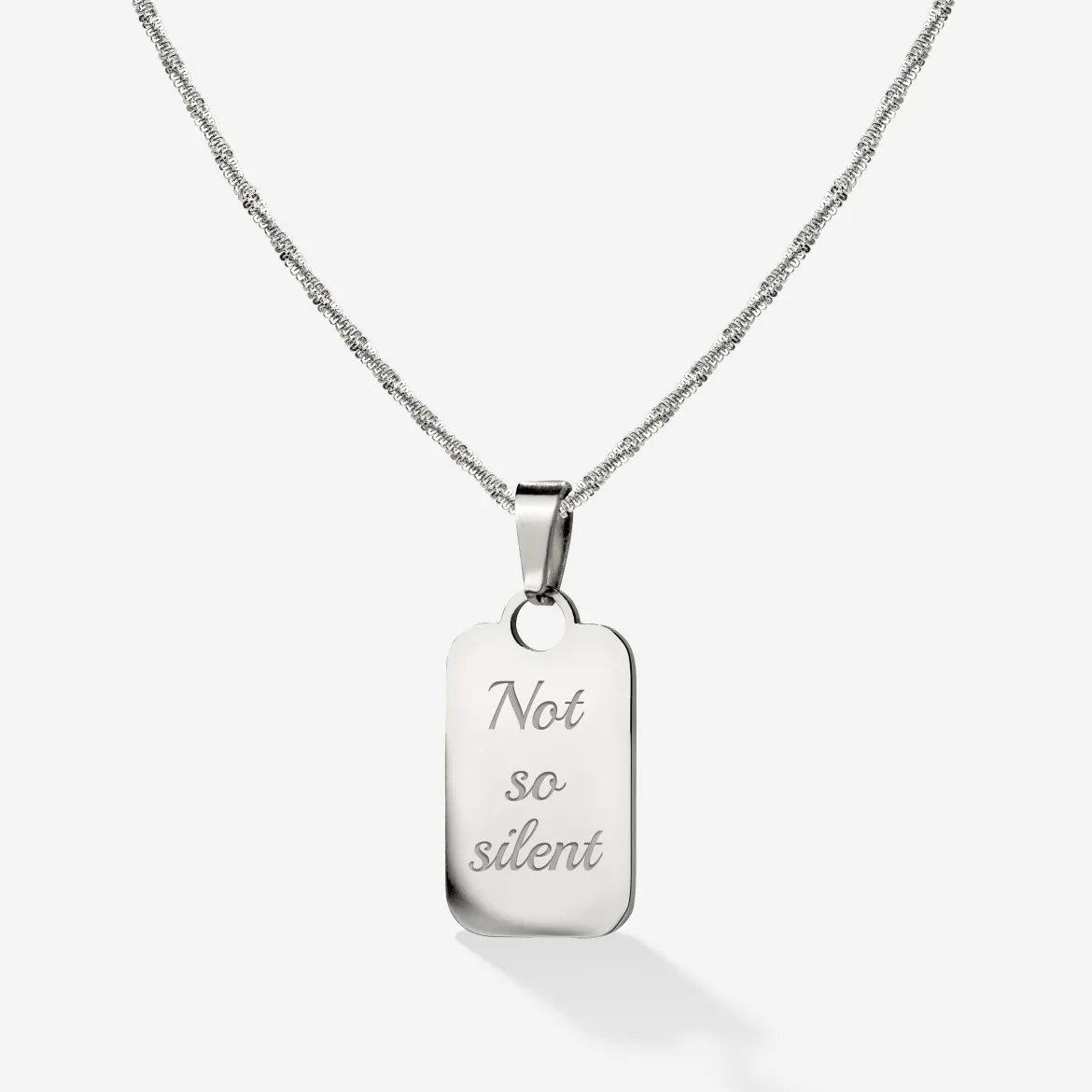 Not so silent Necklace Silber