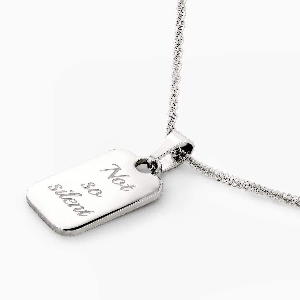 Not so silent Necklace Silber
