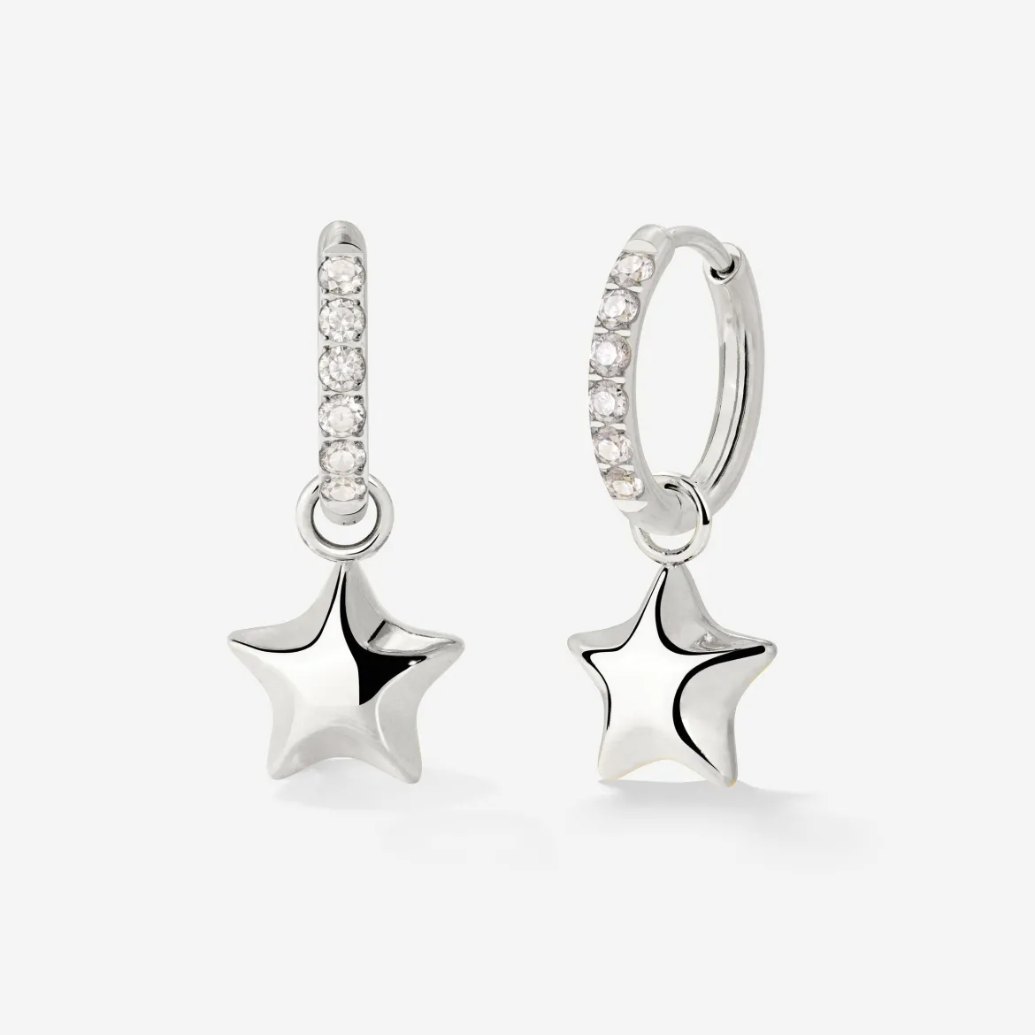 Nova Glimmer Hoop Set Small Silber