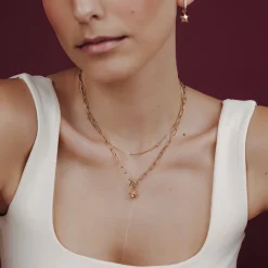 Nova Oval Links Necklace Set Roségold
