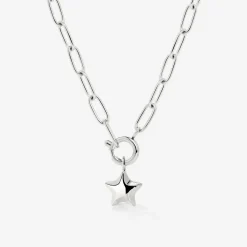 Nova Oval Links Necklace Set Silber
