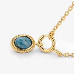 Ocean Agate Classic Chain Necklace Set Gold