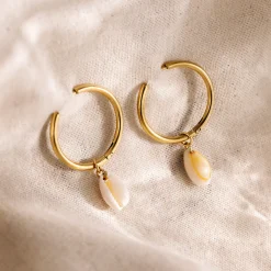 Ocean Whisper Hoop Set Large Gold
