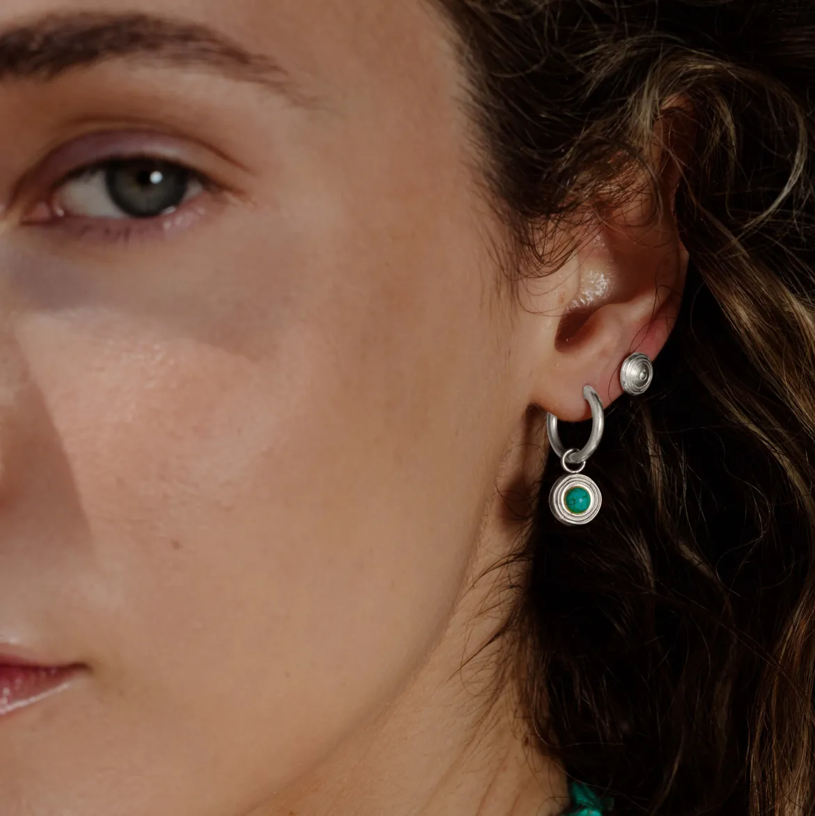 Ocean's Echo Studs Silber
