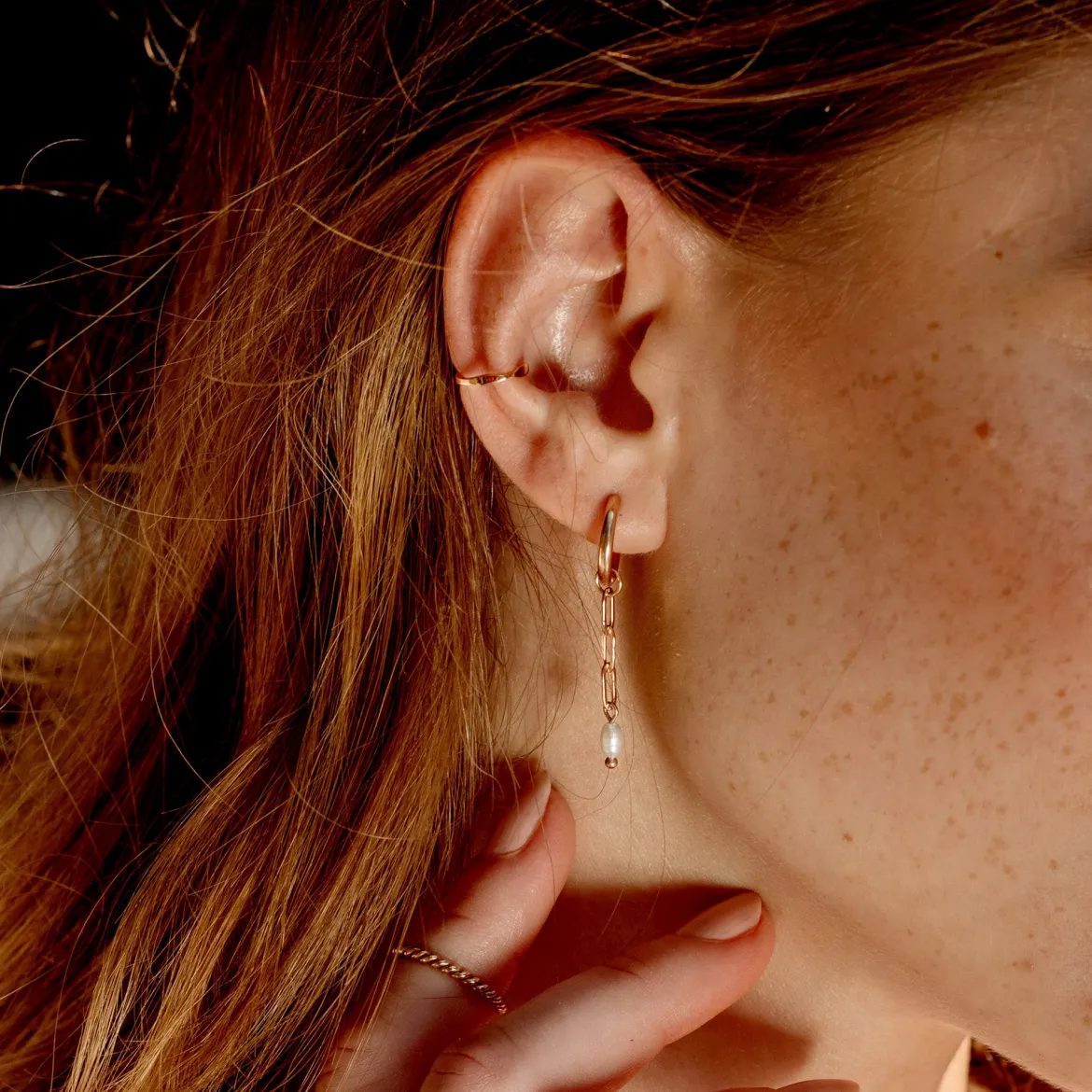 Offbeat Ear Cuff Roségold