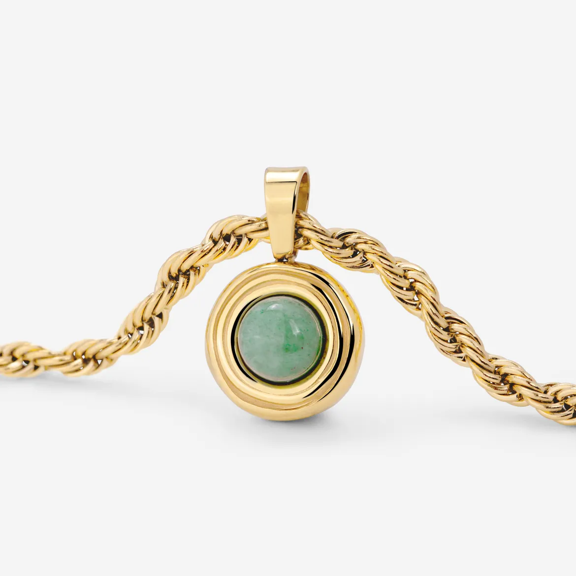 Olive Glow Necklace Gold