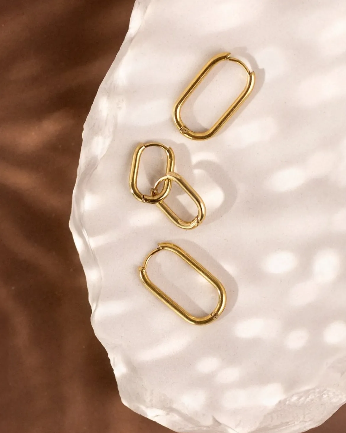 Oval Clean Hoop Bundle Gold