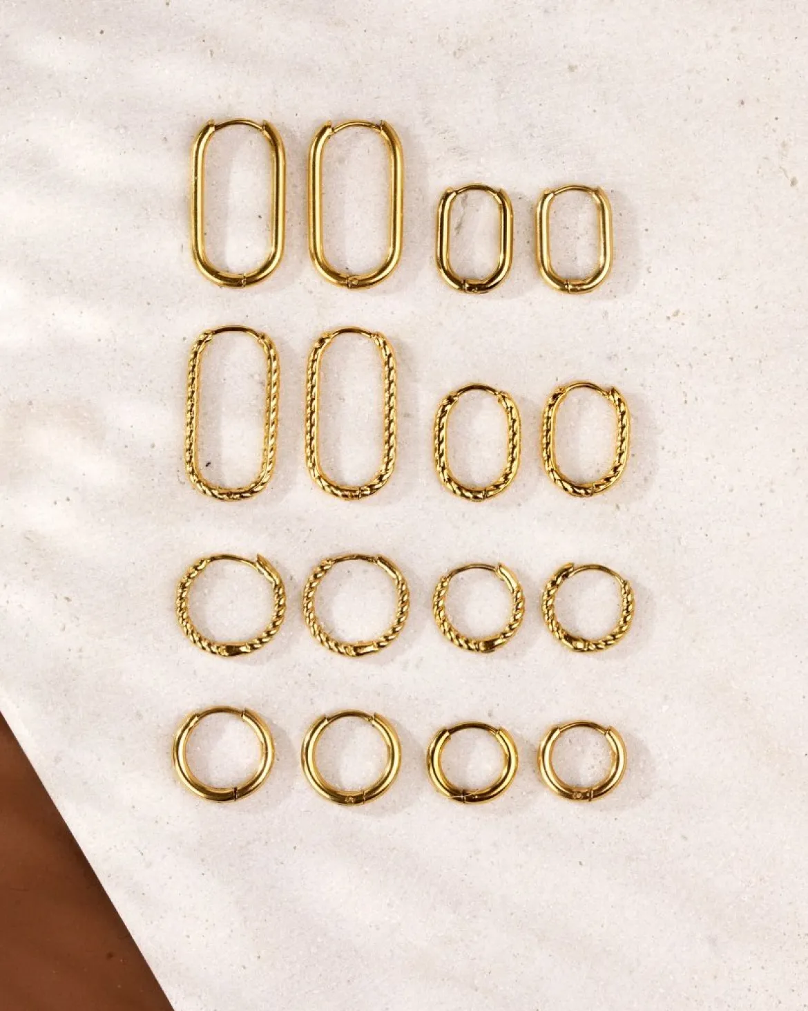 Oval Clean Hoop Bundle Roségold