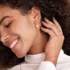 Oval Hoops Baby Silber