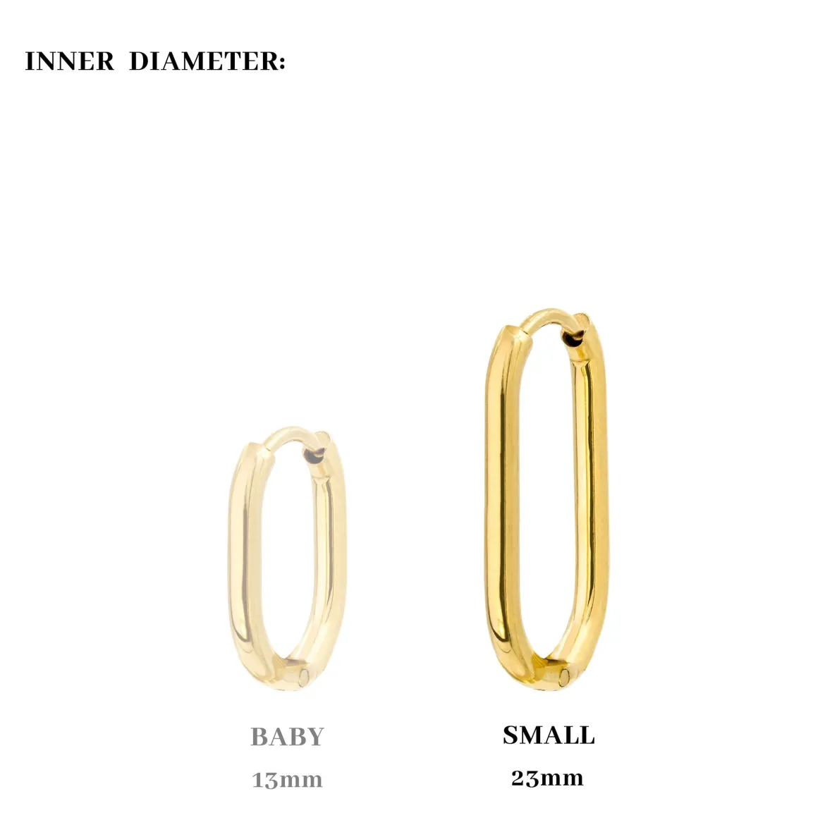 Oval Hoops Small Roségold