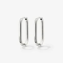 Oval Hoops Small Silber