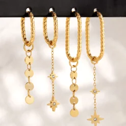 Oval Twisted Hoops Baby Roségold