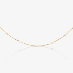 Pearl after Pearl Choker Gold