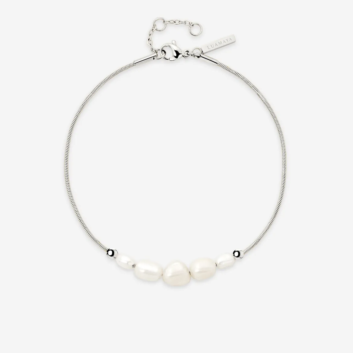 Pearlessence Anklet Silber
