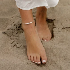 Pearlessence Anklet Silber