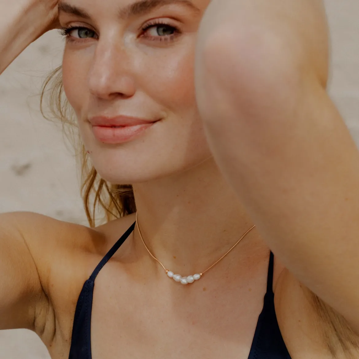 Pearlessence Choker Roségold