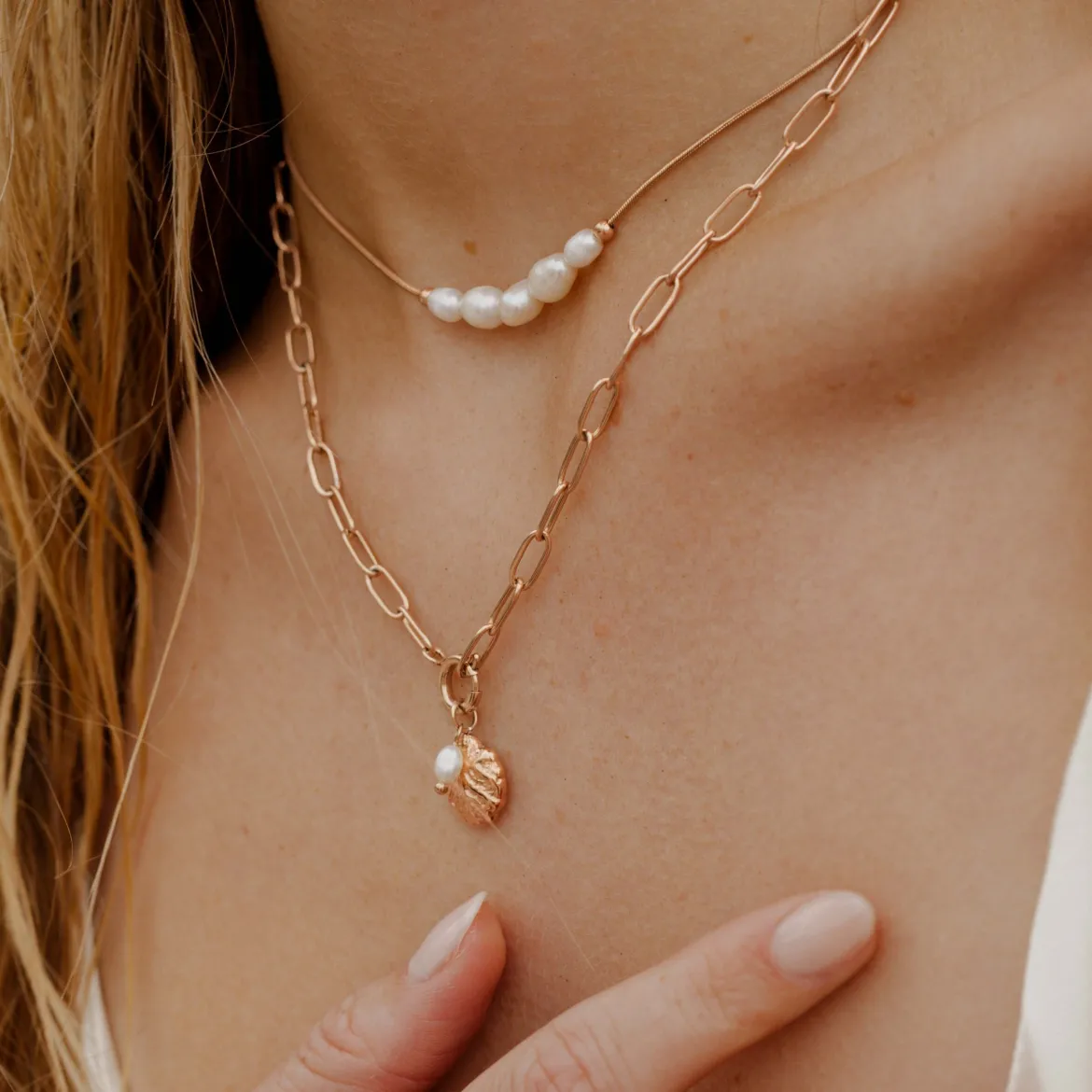 Pearlessence Choker Roségold