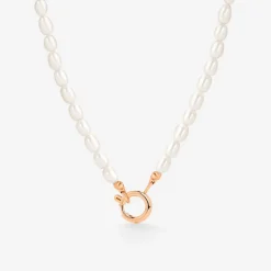 Pearly Charm Necklace Roségold